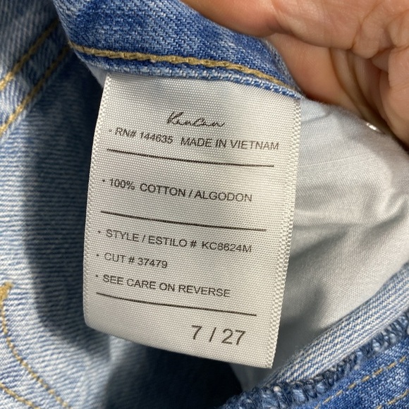 KanCan Blue Distressed Jean Shorts size 27 - Picture 4 of 12